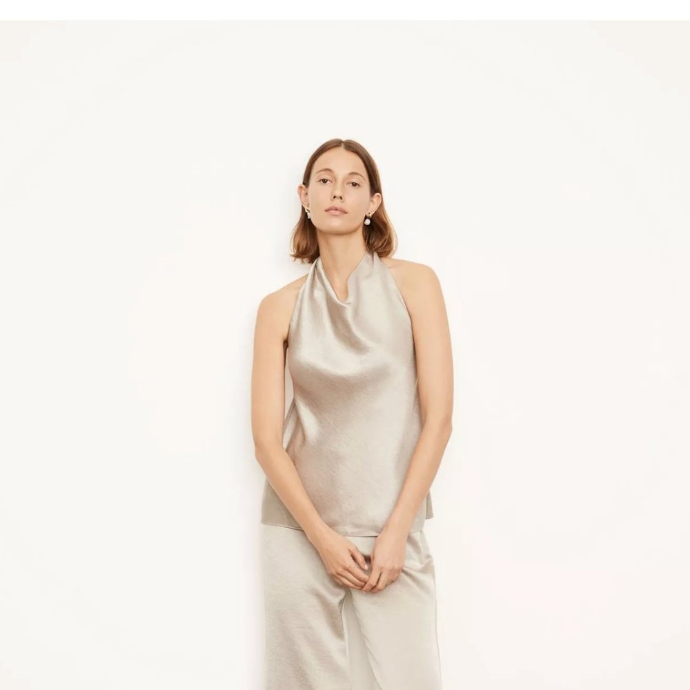 Satin halter top